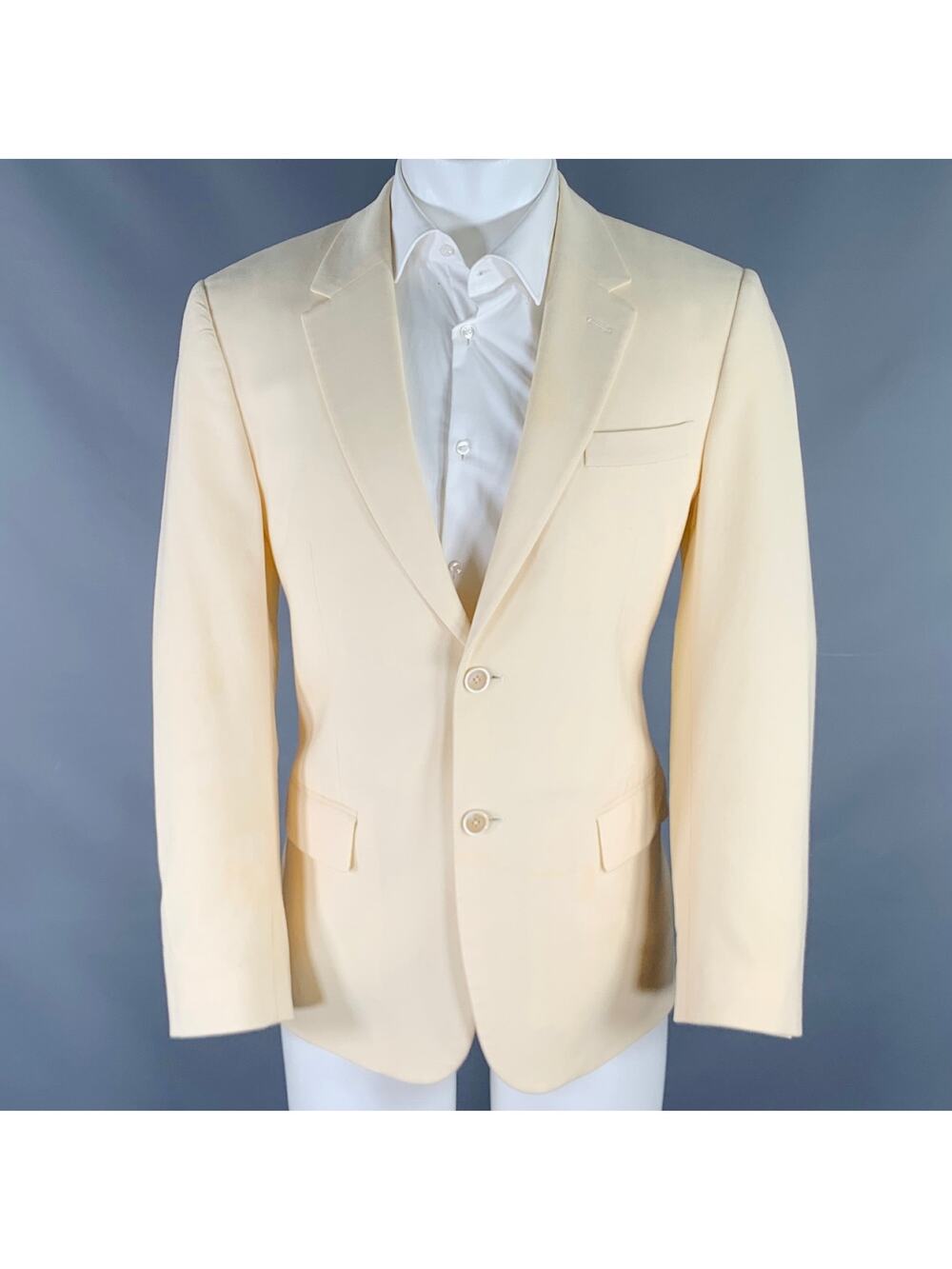 ALEXANDER MCQUEEN Size 40 Beige Wool Single Breasted Sport Coat